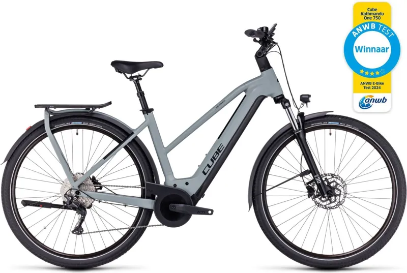 Cube Kathmandu Hybrid One 750 Trekking eBike in Swamp Grey